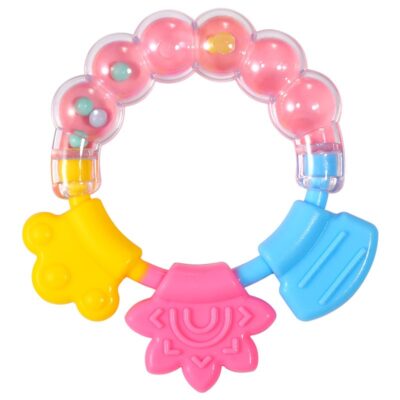 Infant Silicone Teether-Silicone rod pink