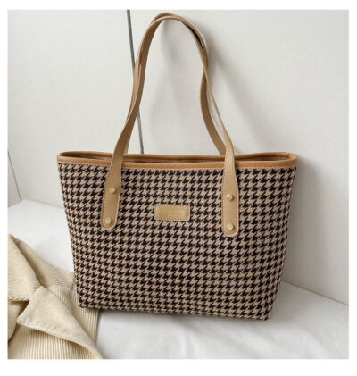 Autumn Plaid Women's Bag-Khaki