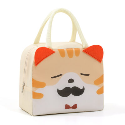 Cartoon Lunch Bag-Beige Beard