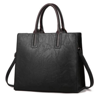 British Retro Ladies Simple Handbag-Black