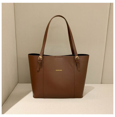 Large Capacity Tote Bag-Brown