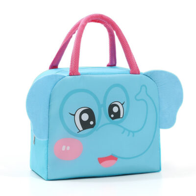 Cartoon Lunch Bag-Blue Feifei Elephant