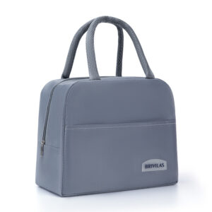 Solid Color Lunch Bag-Gray
