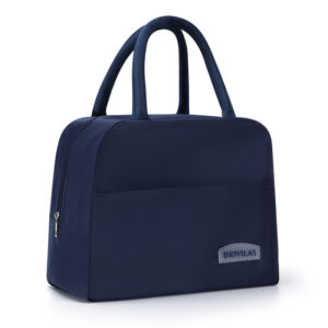 Solid Color Lunch Bag-Navy