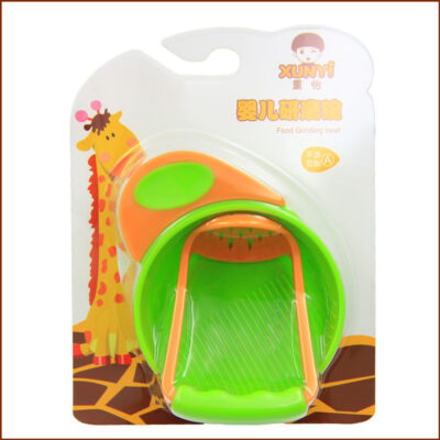 Baby Food Grinding Bowl-Orange Green