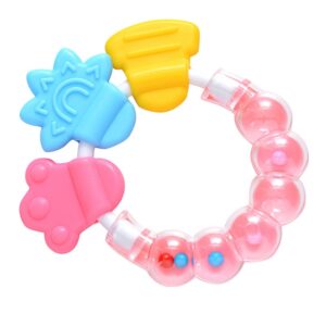 Infant Silicone Teether-Plastic rod pink
