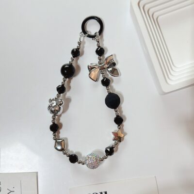 Mobile Phone Chain-Silver butterfly chain