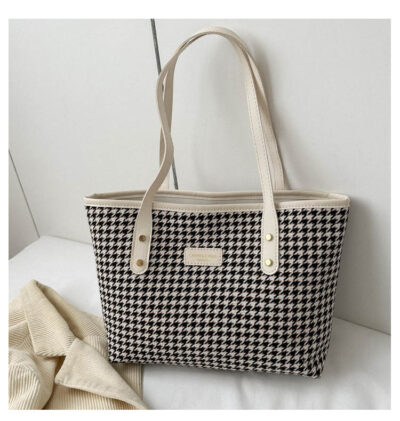 Autumn Plaid Women's Bag-White