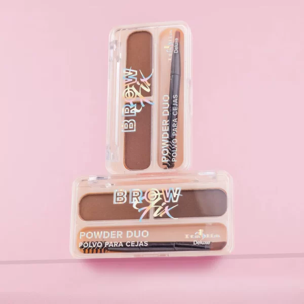 Italia Deluxe Brow Fix Powder Duo-03 Dark Brown
