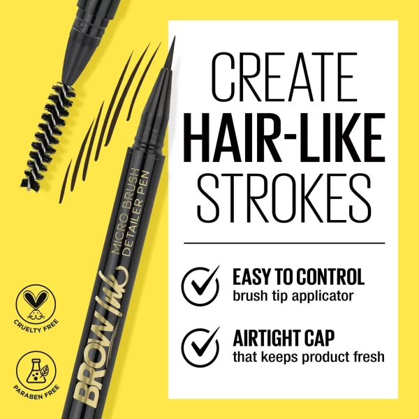 LA Girl Brow Ink Micro Brush Detailer Pen-GBP346 Dark Brown