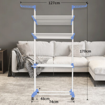 Floor-standing Clothes Rack-Blue