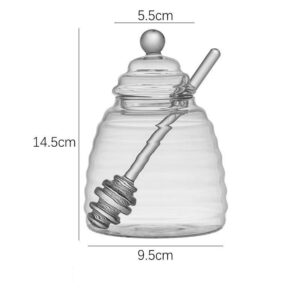 Household Transparent Glass Honey Jar With Lid-450 Ball Cover
