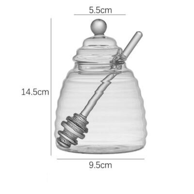 Household Transparent Glass Honey Jar With Lid-450 Ball Cover
