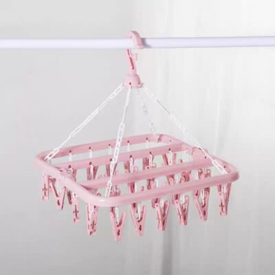 Thickened Clothes Drying Rack-Pink