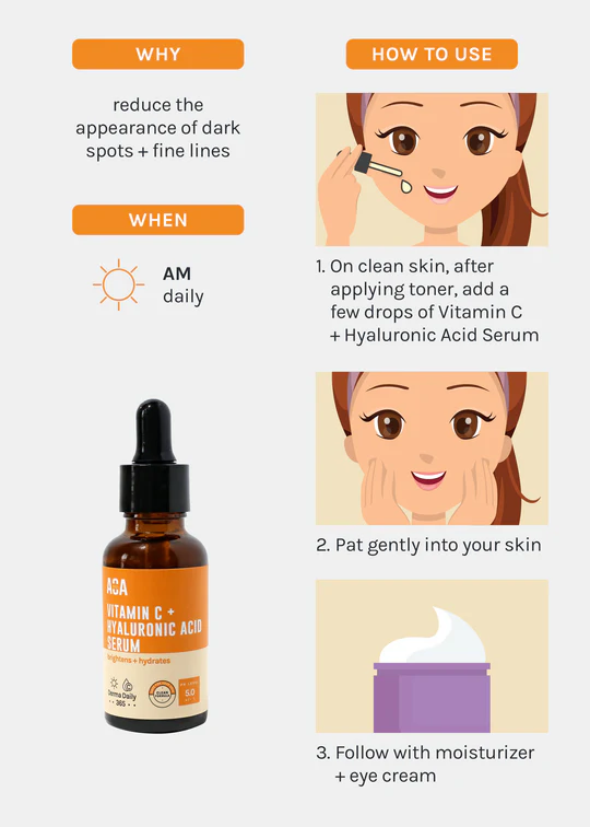 AOA Skin Vitamin C + Hyaluronic Acid Serum-1 fl oz / 30 ml