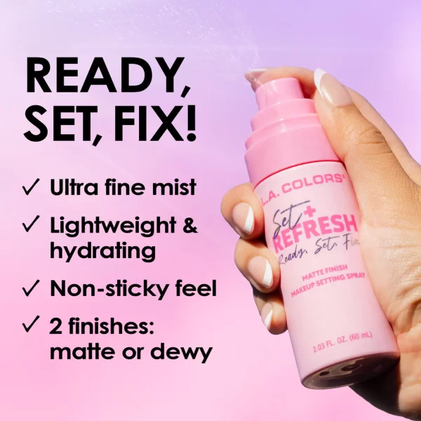 LA Colors Set + Refresh Setting Sprays-CSS338 Matte