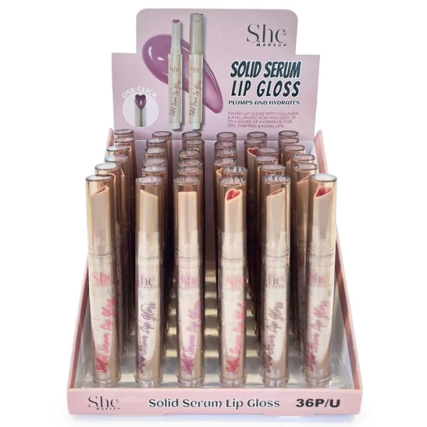 She Makeup Solid Serum Lip Gloss