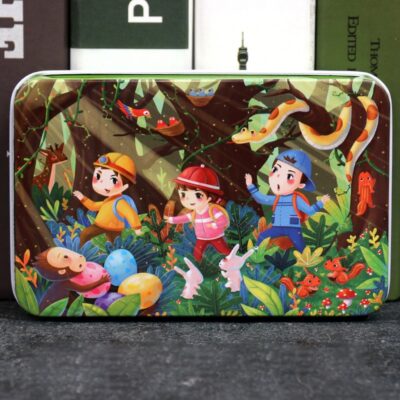 60-piece Iron Box Puzzle-jungle adventure