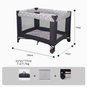 Baby Fence Playpen-Grey Star