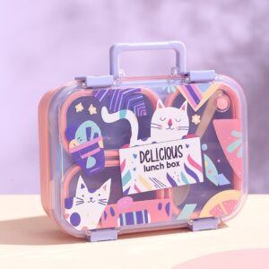 Cartoon Lunch Box-Purple-pink