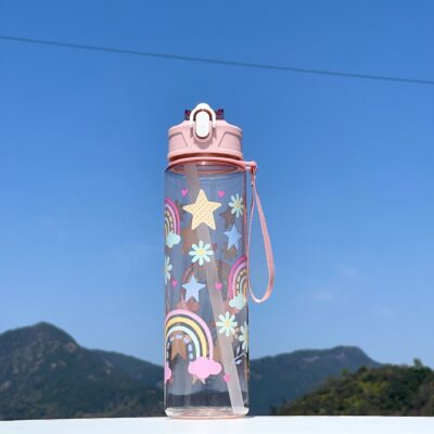 800ML Straw Space Cup-Pink