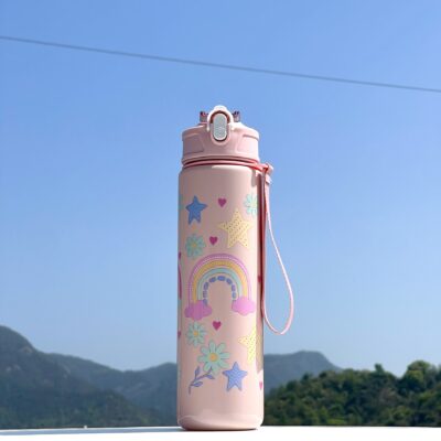 800ML Straw Space Cup-Pink