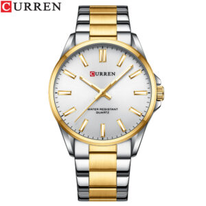 Curren Stainless Steel Men's Watch-gold silver 2