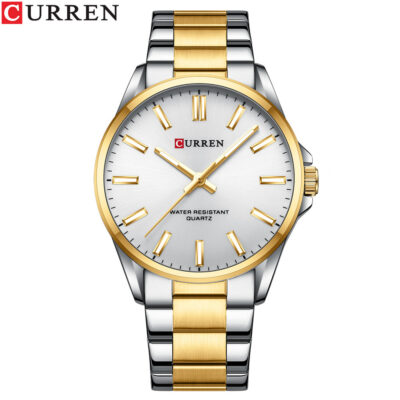 Curren Stainless Steel Men's Watch-gold silver 2