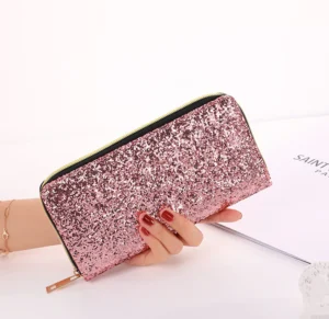Women Glitter Wallet - pink