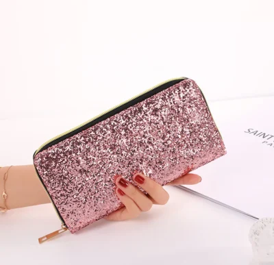 Women Glitter Wallet - pink