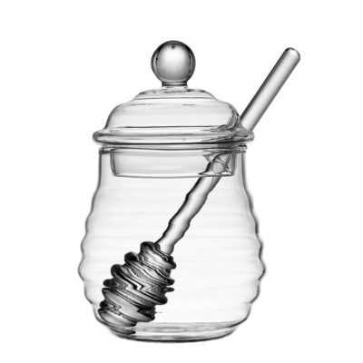 Honey Jar With Lid Glass
