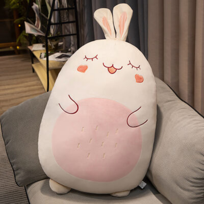 Pink rabbit pillow