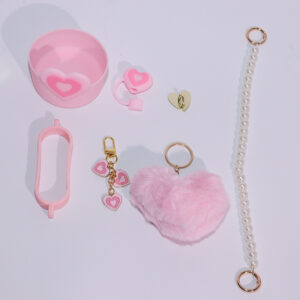 Stanley Water Bottle Accessory Set-Pink Heart-Shaped 7-Piece Set