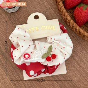 Girly Cherry Scrunchies-1