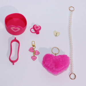 Stanley Water Bottle Accessory Set-Heart-shaped 7-piece set, rose red