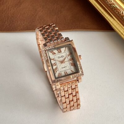 Women Stainless Steel Watch- rosewhite