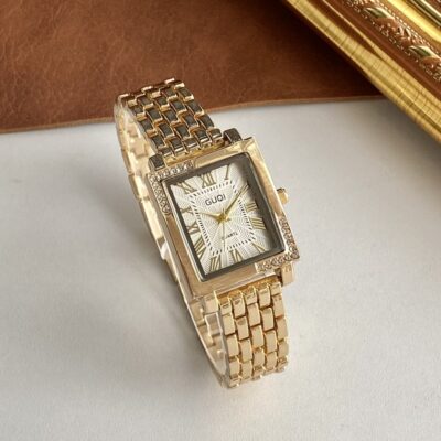 Women Stainless Steel Watch- goldwhite