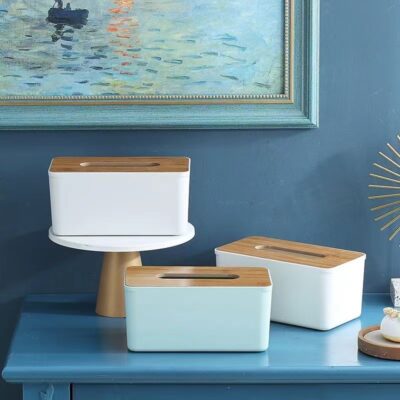 Tissue Box Organizer- white