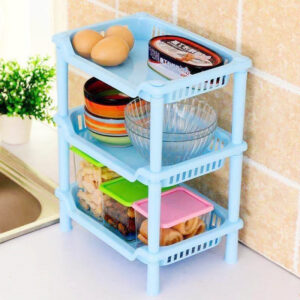 Three-Tier Storage Shelf-blue