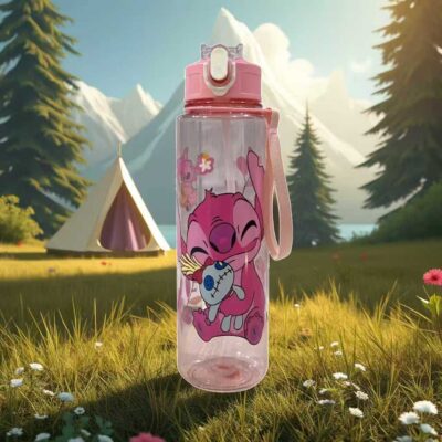 800ml Stitch Straw Cup-Translucent Pink