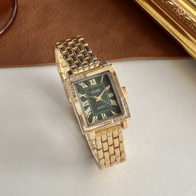 Women Stainless Steel Watch - goldgreen