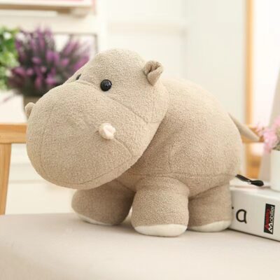 Long-nosed Elephant Plush Toy-Gray Hippo