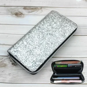 Women Glitter Wallet - silver