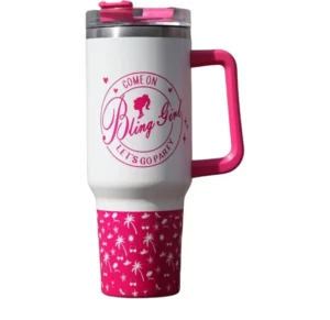 Floral Stainless Steel Insulated Tumbler-Double-sided white