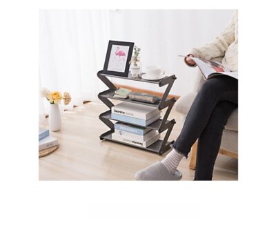 Stainless Steel Shoe Rack-Four-layer light blue