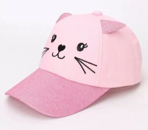 Cartoon Baseball Caps-Pink Cat