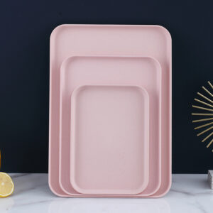 Wheat Straw Tray-Pink Large size 38cm*27cm