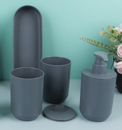 Wheat Straw Plastic Shower Set-Off-white