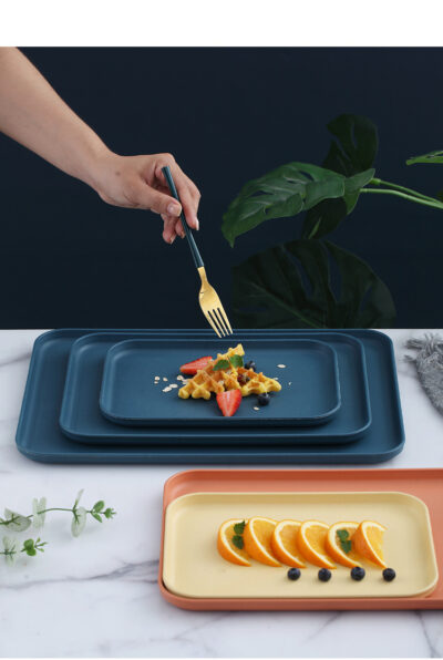 Wheat Straw Tray-Peacock Green Large size 38cm*27cm