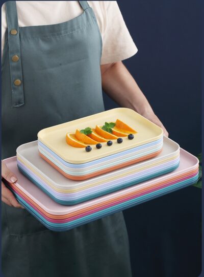 Wheat Straw Tray-Peacock Green Large size 38cm*27cm